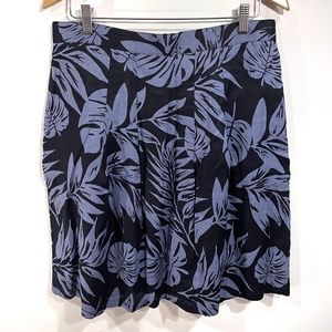 ❗️CLOSING Jan 1st! ❗️Brooks Brothers Blue Tropical Palm Leaf 100% Linen Skirt